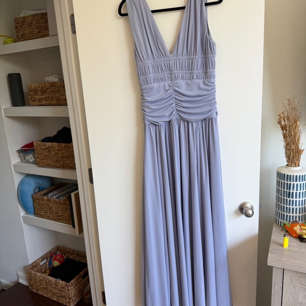 Zac Posen V-neck Matte Jersey Gown